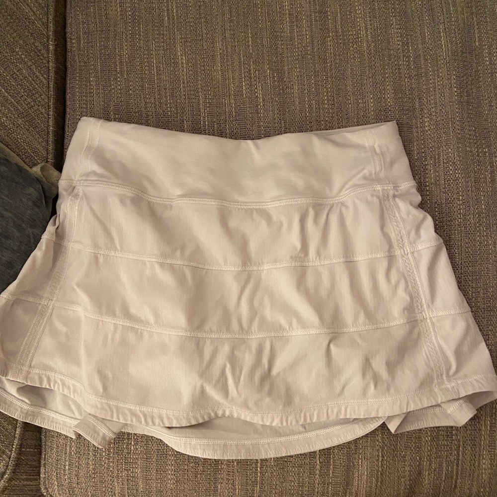 White Lululemon skirt! Worn a couple times but looks brand new!!
